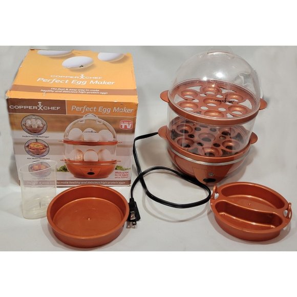 Copper Chef Kitchen Copper Chef Perfect Egg Maker Electric Hard Boiled Omelettes Poached 4